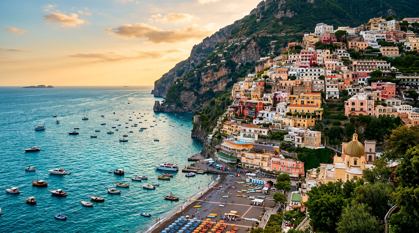 Positano at golden hour